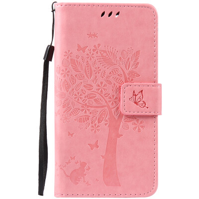 

Pink Tree Design PU кожа флип крышку кошелек карты держатель чехол для WIKO PULP