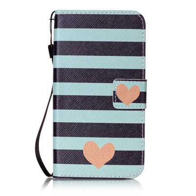 

Blue Stripes Дизайн PU кожа флип Обложка Кошелек для карты памяти чехол для Samsung Galaxy Grand Prime/G530/G5306W