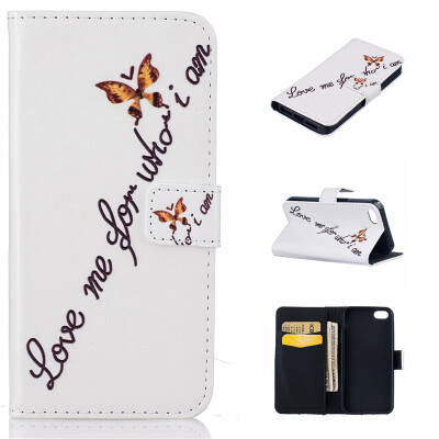 

Butterfly Design PU Leather Flip Cover Wallet Card Holder Case for IPHONE 5/5S/5SE