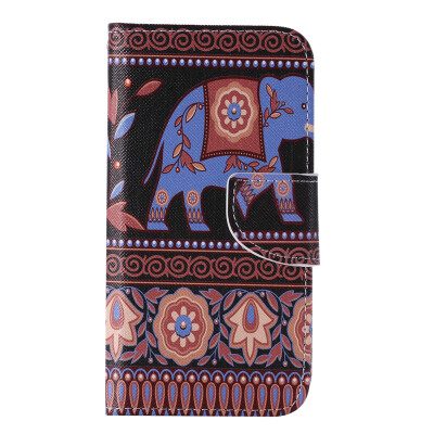 

Brown elephant Design PU Leather Flip Cover Wallet Card Holder Case for SAMSUNG S7