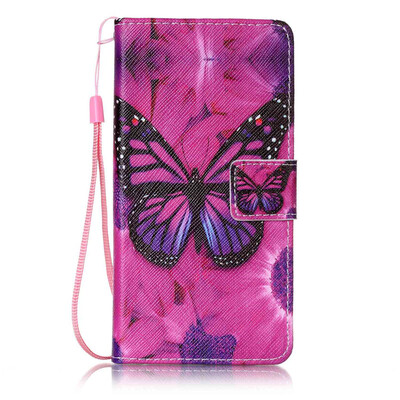 

Black Butterfly дизайн PU кожа флип крышку крышки кошелька карты чехол для Sony Xperia XP