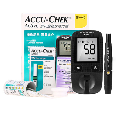 

Roche blood glucose meter Luo Kang all-in type (with 25 test strips and lancets