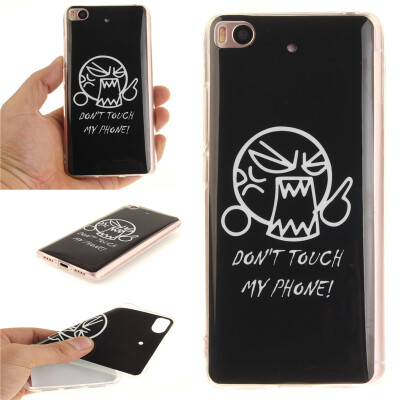 

Do not touch me Pattern Soft Thin TPU Rubber Silicone Gel Case Cover for XIAOMI 5S