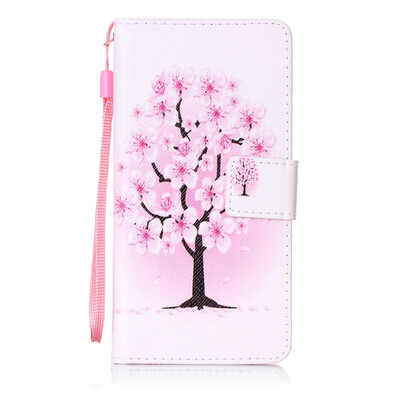 

Peach Blossom Design PU Leather Flip Cover Wallet Card Holder Case for Sony Xperia XA