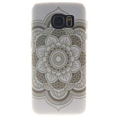 

White flowers Pattern Soft Thin TPU Rubber Silicone Gel Case Cover for SAMSUNG GALAXY S7 Edge