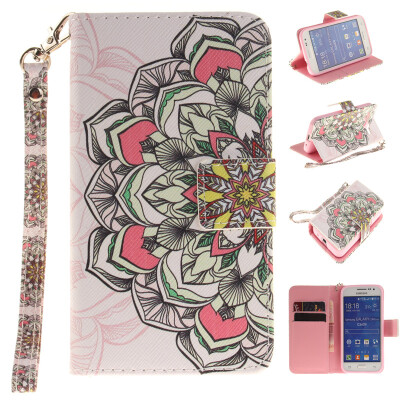 

Multilateral flowers Design PU Leather Flip Cover Wallet Card Holder Case for SAMSUNG GALAXY CORE Prime G360