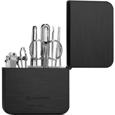 

【Jingdong Supermarket】 777 Nail Knife Set Nail Brush Clamp Personal Care Xiuyu Combination 7pcs Set TS-4112C Silver (Import