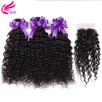 

Brazilian Hair With Closure Wet And Wavy Virgin Brazilian Curly Hair With Closure Brazilian Kinky Curly Virgin Hair With Closure