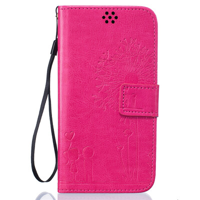 

Rose Lovers and Dandelion Style Embossing Classic Flip Cover with Stand Function and Credit Card Slot for LG G5