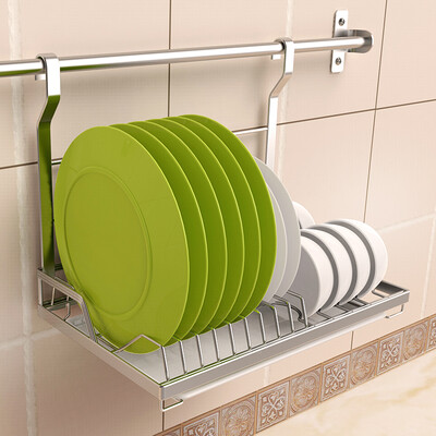 

Chaoru home kitchen shelf wall collapsible dish rack Drain storage storage shelves on the wall 50CM pole ZM3388H