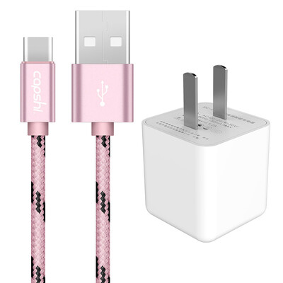 

Capshi Type-C Android зарядный кабель линии передачи данных 1 м + 1А розового золота телефон зарядное устройство комплект U2 Huawei P10 / mate9 слава V8-голова / S8 музыку как Samsung / проса 6