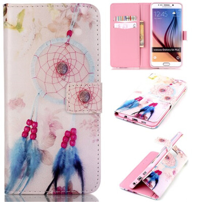 

Plumes and chimes Design PU Leather Flip Cover Wallet Card Holder Case for SAMSUNG Galaxy S6 Edge Plus