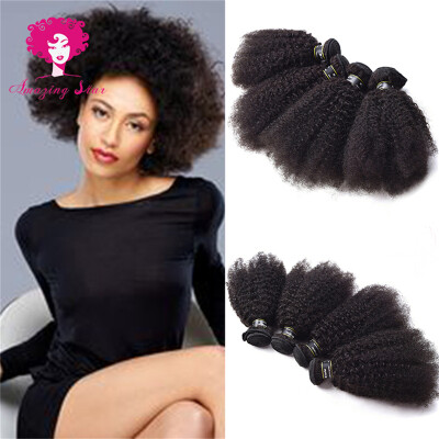 

Amazing Star Peruvian Virgin Hair Afro Kinky Curly Hair 4 Bundles Peruvian Virgin Human Hair Weave Tangle Free and Sheeding Free