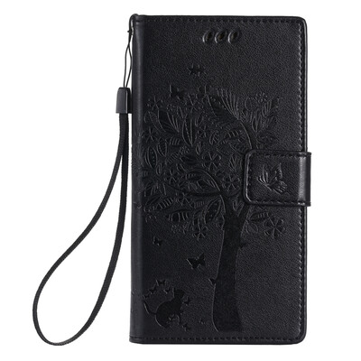 

Black Tree Design PU Leather Flip Cover Wallet Card Holder Case for HUAWEI P8