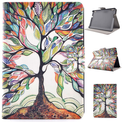 

Colorful Tree Style 360 Rotating Flip Cover with Stand Function&Credit Card Slot for Amazon Kindle Fire HDX 7