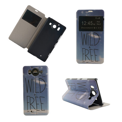 

Wild Free Design PU Leather Flip Cover Wallet Card Holder Case for Microsoft Lumia 950