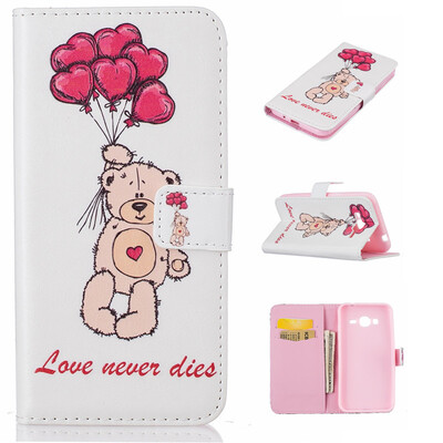 

Balloon&bear Design PU Leather Flip Cover Wallet Card Holder Case for Samsung Galaxy J3 SM-J310