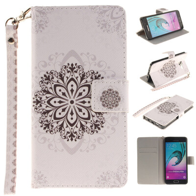 

Datura flowers Design PU Leather Flip Cover Wallet Card Holder Case for SAMSUNG GALAXY A5 2016A510