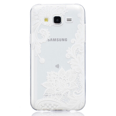 

Lace flowers Pattern Soft Thin TPU Rubber Silicone Gel Case Cover for SAMSUNG GALAXY J5