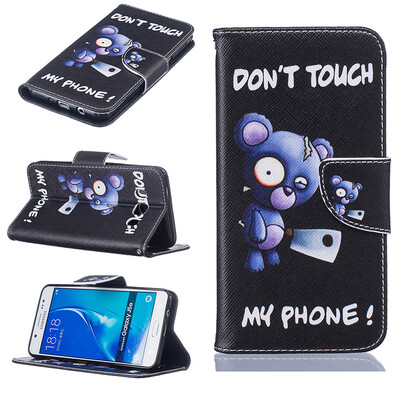 

Blue bear Design PU Leather Flip Cover Wallet Card Holder Case for SAMSUNG Galaxy J5 2016/J510