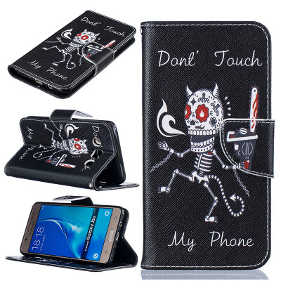 

Bone Design PU Leather Flip Cover Wallet Card Holder Case for SAMSUNG Galaxy J5 2016J510