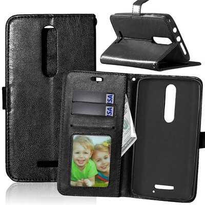 

Black Style Classic Flip Cover with Stand Function and Credit Card Slot for Motorola Moto G 3rd gen
