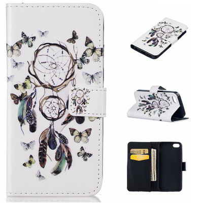 

Butterfly chimes Design PU Leather Flip Cover Wallet Card Holder Case for IPHONE 55S5SE