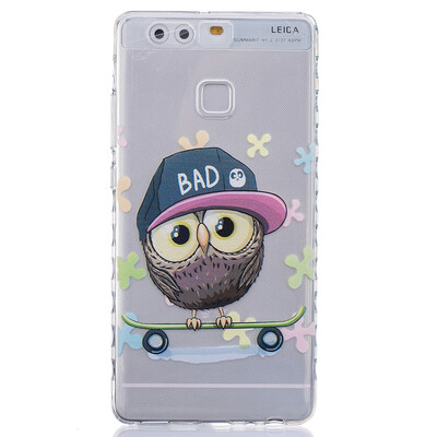 

Owl Pattern Soft Thin TPU Rubber Silicone Gel Case Cover for HUAWEI P9