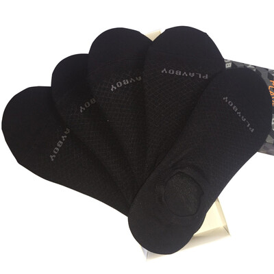 

Jingdong supermarket Playboy men socks thin cotton socks net color shallow mouth socks 5 double mixed color 26-28cm