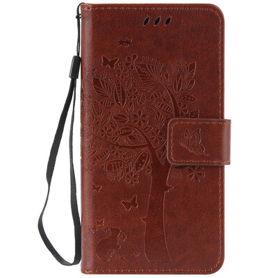 

Brown Tree Design Кожа PU флип крышки Кошелек Карты Держатель чехол для Zenfone Go ZB452KG