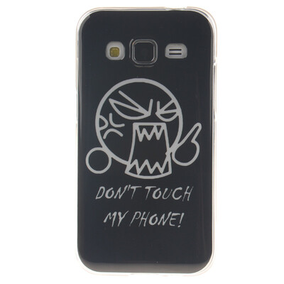 

Do not touch me Pattern Soft Thin TPU Rubber Silicone Gel Case Cover for SAMSUNG GALAXY CORE Prime G360