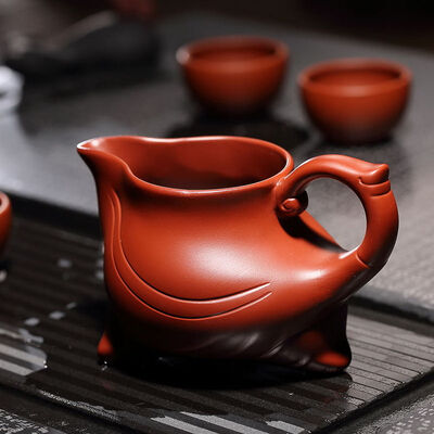

Three-Legs Dragon Clay Zisha Cha Hai Gongfu Tea Serving Pitcher Fair Cup 220ml