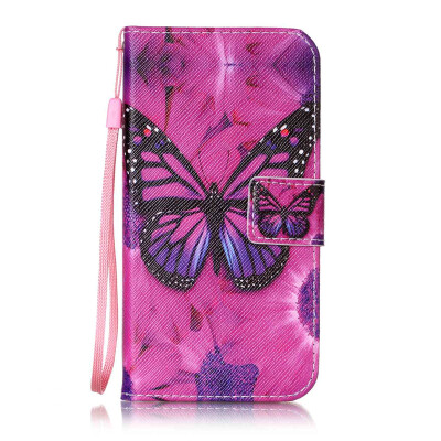 

Black Butterfly Design PU Leather Flip Cover Wallet Card Holder Case for Samsung Galaxy ON 5/G5500
