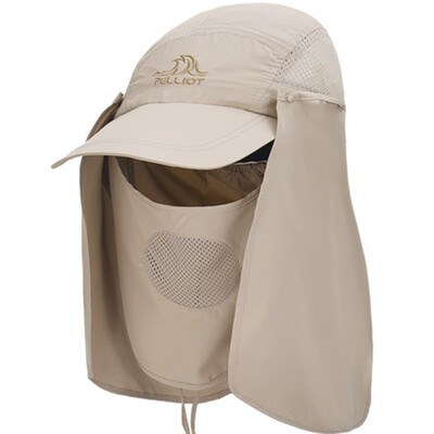 

Pearson&PELLIOT outdoor quick-drying cap men&women shade fisherman hat multi-purpose fishing hat 1502 khaki color