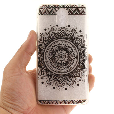 

Black mandala Pattern Soft Thin TPU Rubber Silicone Gel Case Cover for Lenovo Vibe P1M