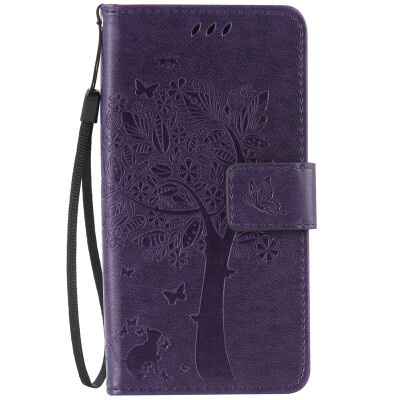 

Purple Tree Design PU Leather Flip Cover Wallet Card Holder Case for Zenfone Go ZB452KG