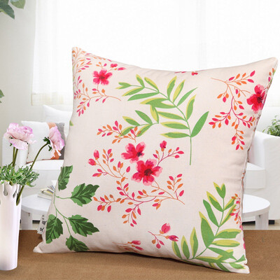 

Ivy pillow sofa pillow back pad car pillow core cotton coarse cloth office home home textiles spring full garden 46X46CM
