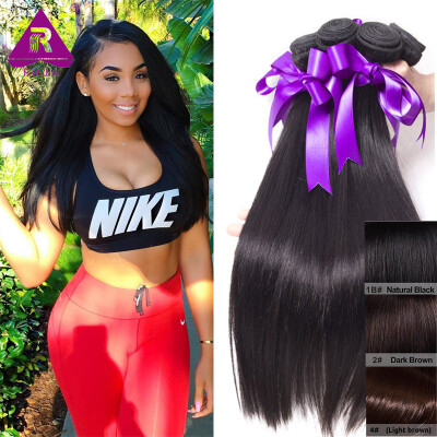 

Brazilian Virgin Hair 4 Bundles Straight Human Hair Weaves Brazillian Straight Hair Weft Dark Brown Light Brown 18 20 22 24 inch