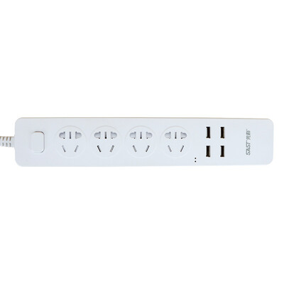 

SAST C818 plug-in power outlet plug-in board 2 m four-hole smart 4USB interface with switch rose gold