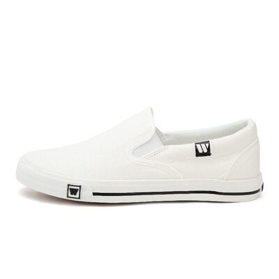 

Backrest warrior men&women spring&summer new canvas shoes men&women low help couple small white shoes a pedal leisure shoes student flat floor shoes canvas shoes WXY-903T white 35