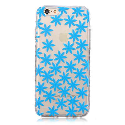 

Blue chrysanthemum Pattern Soft Thin TPU Rubber Silicone Gel Case Cover for IPHONE 6 Plus/6S Plus