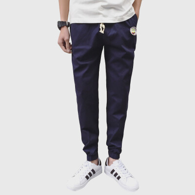 

Law Lun Men's Casual Pants Korean version of the simple Harlan beam pants 355-CK88 navy blue XXL