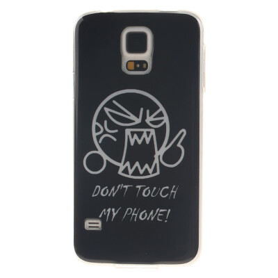 

Do not touch me Pattern Soft Thin TPU Rubber Silicone Gel Case Cover for SAMSUNG Galaxy S5 I9600