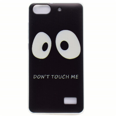 

Do not touch me Pattern Soft Thin TPU Rubber Silicone Gel Case Cover for Huawei Honor 4C/G Play Mini