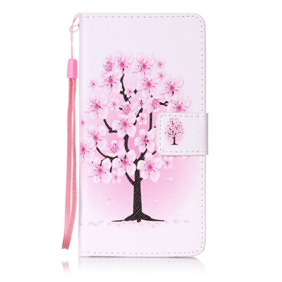 

Peach Blossom Design PU Leather Flip Cover Wallet Card Holder Case for Huawei P9