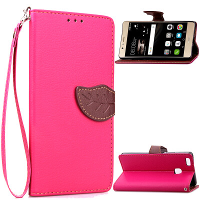 

Pink Design PU Leather Flip Cover Wallet Card Holder Case for Huawei P9/G9 Lite