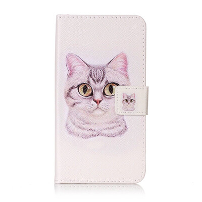 

Short Hair Cat Design PU Leather Flip Cover Wallet Card Holder Case for Xiaomi Redmi Note 3