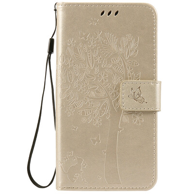 

Gold Tree Design Кожа PU флип крышки Кошелек Карты Держатель чехол для HUAWEI MATE S