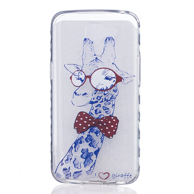 

Giraffe Pattern Soft Thin TPU Rubber Silicone Gel Case Cover for LG K4