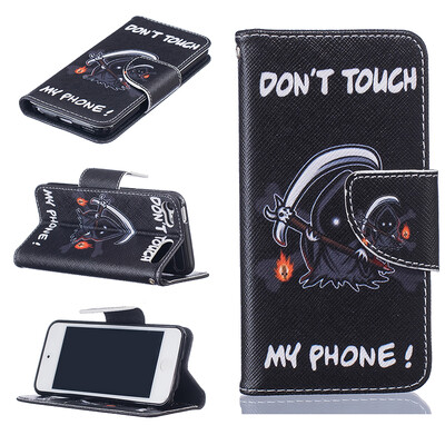 

Grim Reaper Design PU кожа флип Обложка Кошелек Карты Держатель чехол для iPod TOUCH 5/6